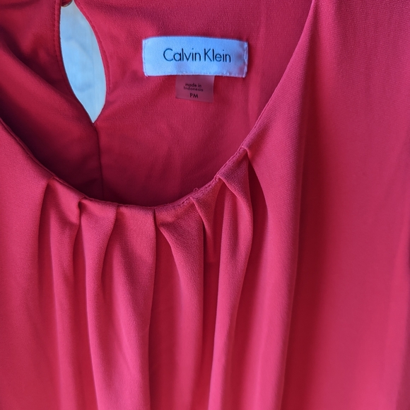 Calvin Klein Pink Sleeveless Blouse Medium - Picture 3 of 3